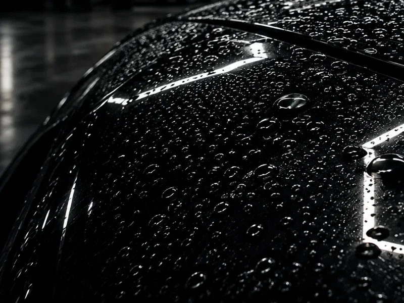 Капли воды на капоте Audi A6 после керамики